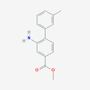 molecular formula C15H15NO2 B8161851 Methyl 2-amino-3'-methyl-[1,1'-biphenyl]-4-carboxylate 