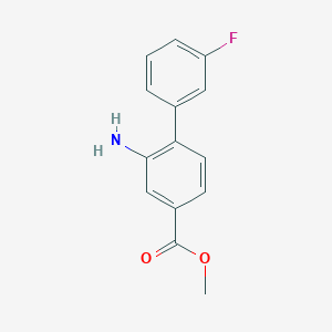 molecular formula C14H12FNO2 B8161853 Methyl 2-amino-3'-fluoro-[1,1'-biphenyl]-4-carboxylate 