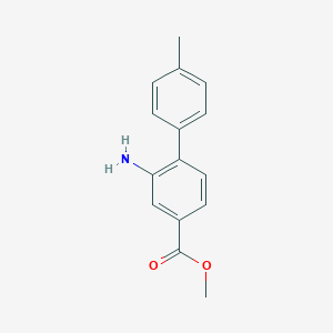 molecular formula C15H15NO2 B8161854 Methyl 2-amino-4'-methyl-[1,1'-biphenyl]-4-carboxylate 