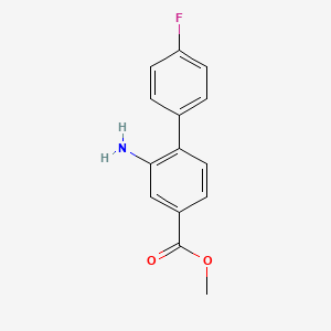 molecular formula C14H12FNO2 B8161861 Methyl 2-amino-4'-fluoro-[1,1'-biphenyl]-4-carboxylate 