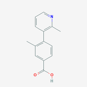 molecular formula C14H13NO2 B8161882 3-Methyl-4-(2-methylpyridin-3-yl)benzoic acid 