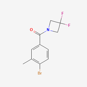 molecular formula C11H10BrF2NO B8161885 (4-Bromo-3-methylphenyl)(3,3-difluoroazetidin-1-yl)methanone 