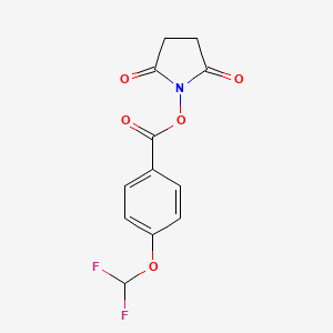 molecular formula C12H9F2NO5 B8161895 2,5-Dioxopyrrolidin-1-yl 4-(difluoromethoxy)benzoate 
