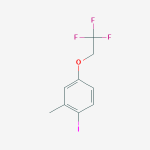 molecular formula C9H8F3IO B8161947 1-Iodo-2-methyl-4-(2,2,2-trifluoroethoxy)benzene 