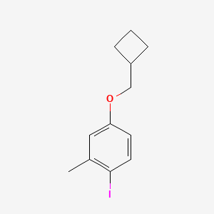 molecular formula C12H15IO B8161950 4-(Cyclobutylmethoxy)-1-iodo-2-methylbenzene 