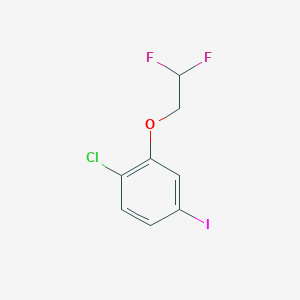 molecular formula C8H6ClF2IO B8161985 1-Chloro-2-(2,2-difluoroethoxy)-4-iodobenzene 