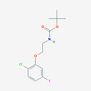molecular formula C13H17ClINO3 B8162007 tert-Butyl (2-(2-chloro-5-iodophenoxy)ethyl)carbamate 