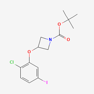 molecular formula C14H17ClINO3 B8162018 tert-Butyl 3-(2-chloro-5-iodophenoxy)azetidine-1-carboxylate 