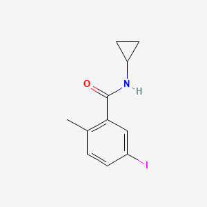 molecular formula C11H12INO B8162033 N-Cyclopropyl-5-iodo-2-methylbenzamide 