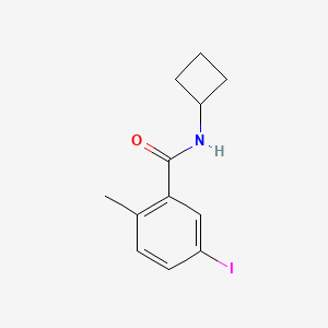 molecular formula C12H14INO B8162050 N-Cyclobutyl-5-iodo-2-methylbenzamide 