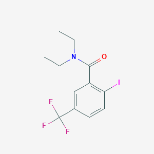 molecular formula C12H13F3INO B8162114 N,N-diethyl-2-iodo-5-(trifluoromethyl)benzamide 