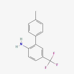 molecular formula C14H12F3N B8162127 4'-Methyl-5-(trifluoromethyl)-[1,1'-biphenyl]-2-amine 
