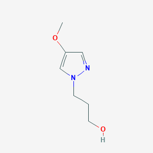 molecular formula C7H12N2O2 B8162131 3-(4-Methoxy-1H-pyrazol-1-yl)propan-1-ol 