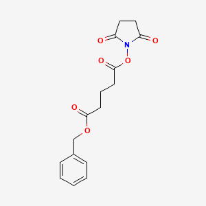 molecular formula C16H17NO6 B8162153 Pentanedioic acid benzyl ester 2,5-dioxo-pyrrolidin-1-yl ester 