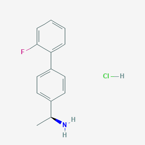 molecular formula C14H15ClFN B8162154 (S)-1-(2'-Fluorobiphenyl-4-yl)-ethylamine hydrochloride 