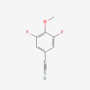 molecular formula C9H6F2O B8162187 5-Ethynyl-1,3-difluoro-2-methoxybenzene 