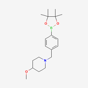 4-Methoxy-1-[4-(4,4,5,5-tetramethyl-[1,3,2]dioxaborolan-2-yl)-benzyl]-piperidine