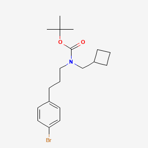 molecular formula C19H28BrNO2 B8162210 tert-Butyl (3-(4-bromophenyl)propyl)(cyclobutylmethyl)carbamate 