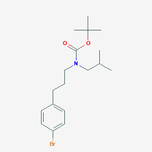 molecular formula C18H28BrNO2 B8162218 tert-Butyl (3-(4-bromophenyl)propyl)(isobutyl)carbamate 