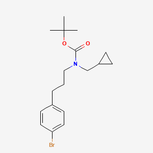 molecular formula C18H26BrNO2 B8162219 tert-Butyl (3-(4-bromophenyl)propyl)(cyclopropylmethyl)carbamate 