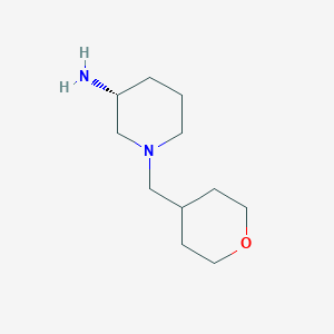 molecular formula C11H22N2O B8162252 (R)-1-((tetrahydro-2H-pyran-4-yl)methyl)piperidin-3-amine 