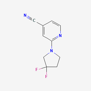molecular formula C10H9F2N3 B8162289 2-(3,3-Difluoro-pyrrolidin-1-yl)-isonicotinonitrile 