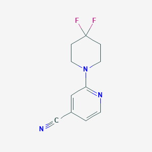 molecular formula C11H11F2N3 B8162300 4,4-Difluoro-3,4,5,6-tetrahydro-2H-[1,2']bipyridinyl-4'-carbonitrile 