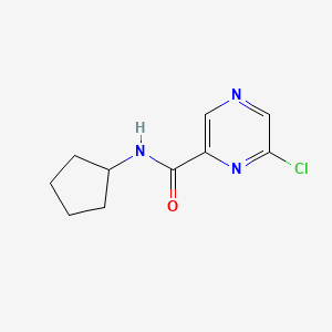 molecular formula C10H12ClN3O B8162347 6-Chloro-pyrazine-2-carboxylic acid cyclopentylamide 