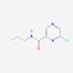 molecular formula C8H10ClN3O B8162362 6-氯-N-丙基吡嗪-2-甲酰胺 