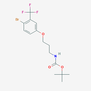 molecular formula C15H19BrF3NO3 B8162374 tert-Butyl (3-(4-Bromo-3-(trifluoromethyl)phenoxy)propyl)carbamate 