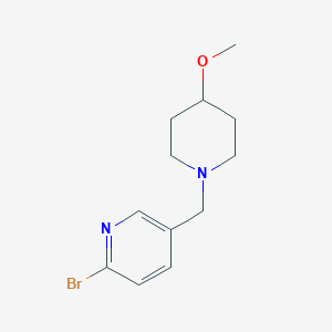 molecular formula C12H17BrN2O B8162402 2-Bromo-5-(4-methoxypiperidin-1-ylmethyl)-pyridine 