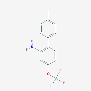 molecular formula C14H12F3NO B8162437 4'-Methyl-4-trifluoromethoxy-biphenyl-2-ylamine 