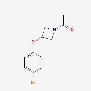 molecular formula C11H12BrNO2 B8162459 1-(3-(4-Bromophenoxy)azetidin-1-yl)ethanone 
