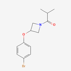 molecular formula C13H16BrNO2 B8162467 1-(3-(4-Bromophenoxy)azetidin-1-yl)-2-methylpropan-1-one 