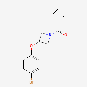 molecular formula C14H16BrNO2 B8162475 (3-(4-Bromophenoxy)azetidin-1-yl)(cyclobutyl)methanone 