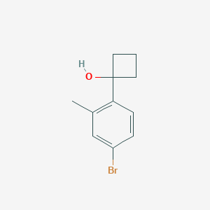 molecular formula C11H13BrO B8162527 1-(4-Bromo-2-methylphenyl)cyclobutanol 