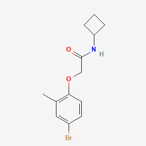 molecular formula C13H16BrNO2 B8162572 2-(4-Bromo-2-methylphenoxy)-N-cyclobutylacetamide 