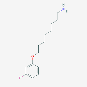 molecular formula C14H22FNO B8162611 8-(3-Fluorophenoxy)octan-1-amine 