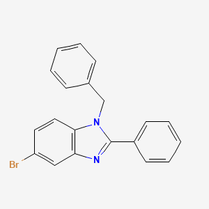 molecular formula C20H15BrN2 B8162662 1-苄基-5-溴-2-苯基-1H-苯并[d]咪唑 