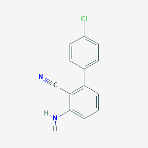 molecular formula C13H9ClN2 B8162729 3-Amino-4'-chloro-[1,1'-biphenyl]-2-carbonitrile 