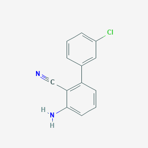 molecular formula C13H9ClN2 B8162735 3-Amino-3'-chloro-[1,1'-biphenyl]-2-carbonitrile 