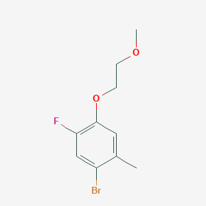 molecular formula C10H12BrFO2 B8162754 1-Bromo-5-fluoro-4-(2-methoxyethoxy)-2-methylbenzene 