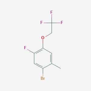 molecular formula C9H7BrF4O B8162755 1-Bromo-5-fluoro-2-methyl-4-(2,2,2-trifluoroethoxy)benzene 