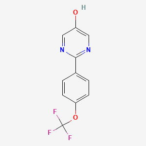 molecular formula C11H7F3N2O2 B8162777 2-[4-(Trifluoromethoxy)phenyl]-5-pyrimidinol 