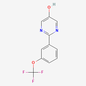 molecular formula C11H7F3N2O2 B8162794 2-(3-Trifluoromethoxyphenyl)-pyrimidin-5-ol 