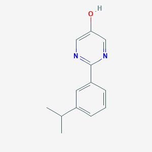 molecular formula C13H14N2O B8162798 2-(3-Isopropylphenyl)-pyrimidin-5-ol 