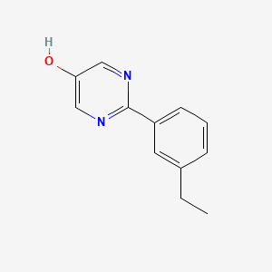 molecular formula C12H12N2O B8162804 2-(3-Ethylphenyl)-pyrimidin-5-ol 