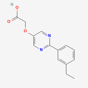 molecular formula C14H14N2O3 B8162819 [2-(3-Ethylphenyl)-pyrimidin-5-yloxy]-acetic acid 
