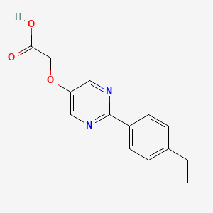molecular formula C14H14N2O3 B8162821 [2-(4-Ethylphenyl)-pyrimidin-5-yloxy]-acetic acid 