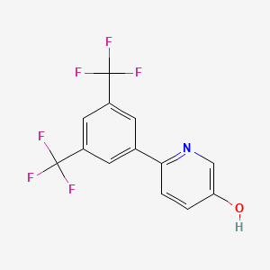 molecular formula C13H7F6NO B8162832 6-(3,5-Bis(trifluoromethyl)phenyl)pyridin-3-ol 